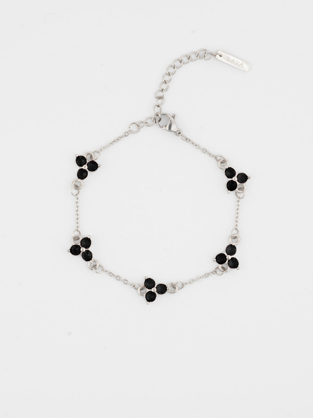 MIDNIGHT CLOVER BRACELET | Zilver