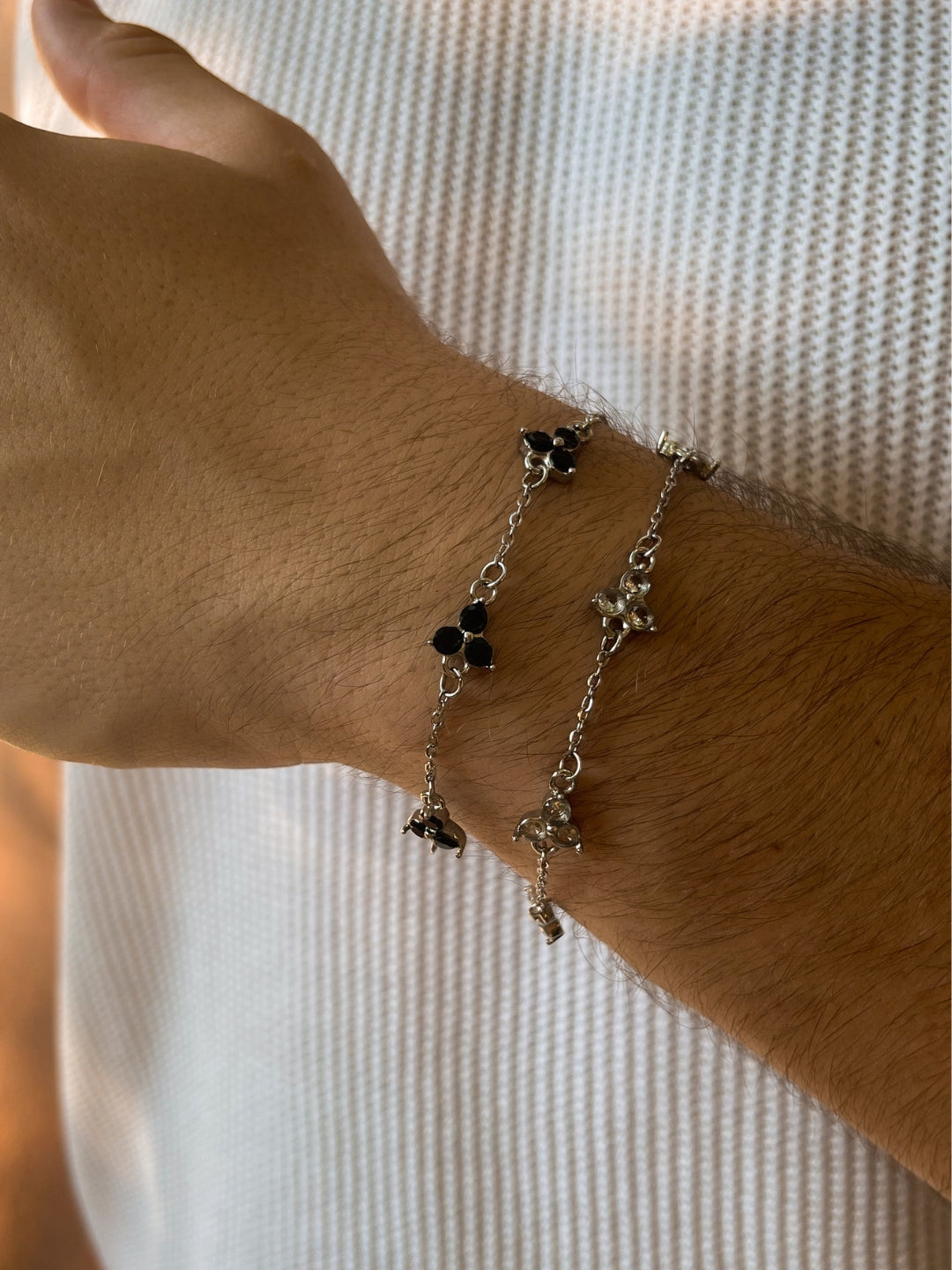 MIDNIGHT CLOVER BRACELET | Zilver