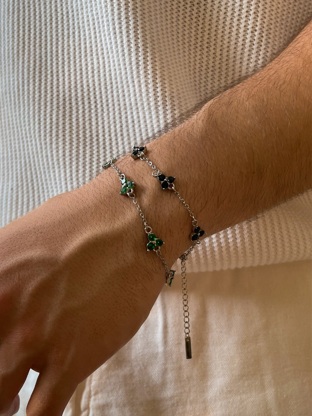 MIDNIGHT CLOVER BRACELET | Zilver